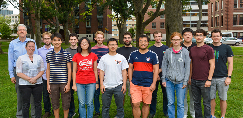 The Doyle Group, 2017.  Back Row: Prof. John Doyle, Zack, Ben, Jonathan, Louis, Sean, Yicheng, Loïc. Front Row: Sandra, Phelan, Zoe, Lawence, Xing, Michelle, Ivan.